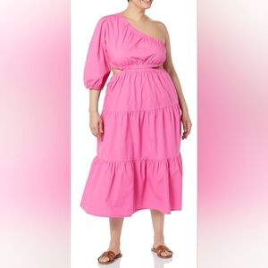 NWT Pink One-Shoulder Dress